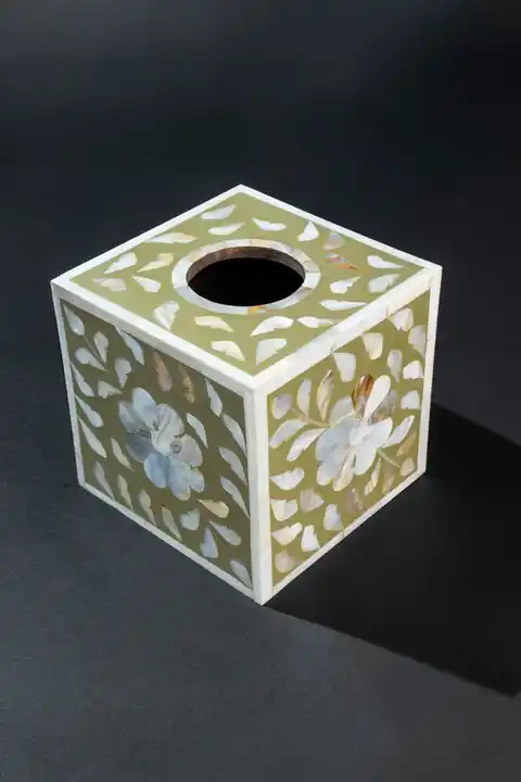 MOP Wooden Tissue Box MOP Wooden Tissue Box