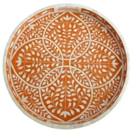 Bone Inlay Round Tray